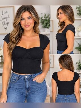 BOLD elements Black Crop Top